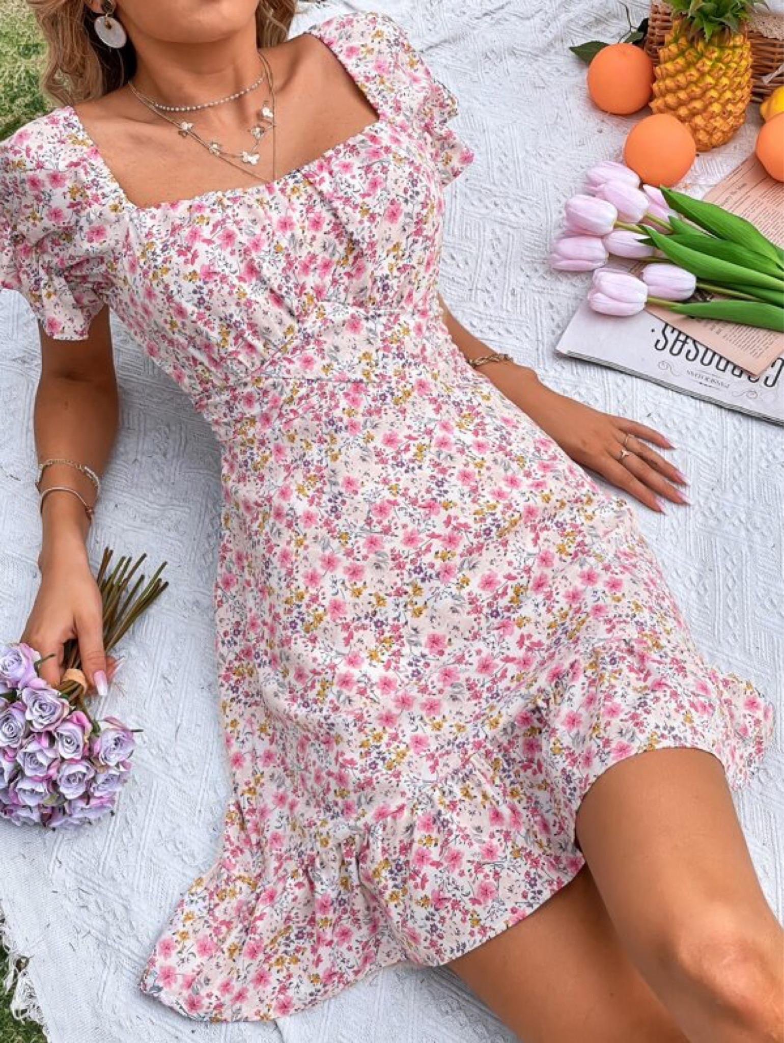 shein floral dress